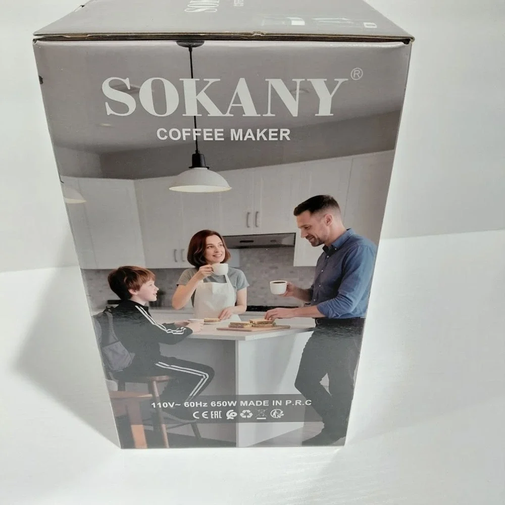 Sokany  Black And Silver 750ml Coffee Maker